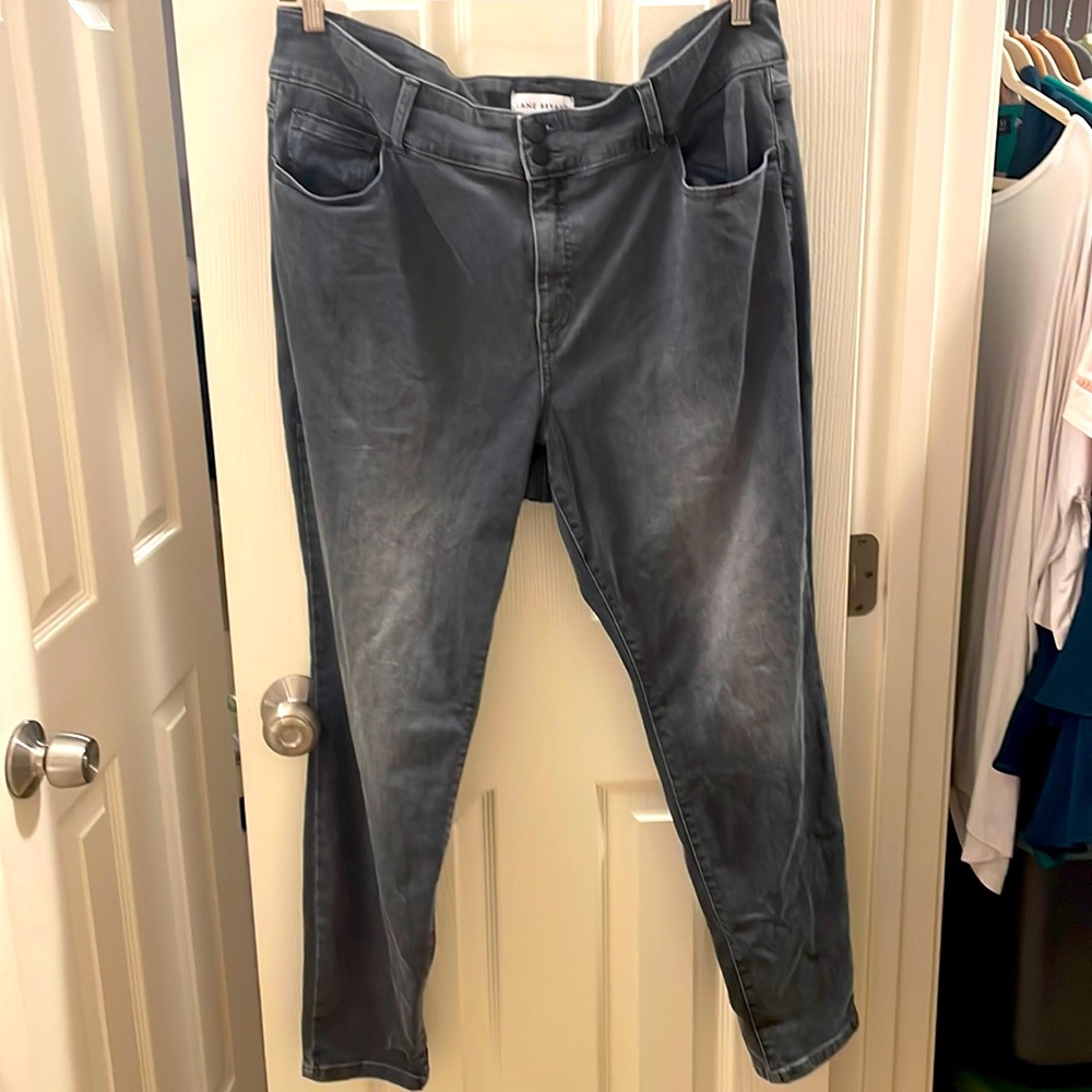 Lane Bryant Gray High-Rise Skinny Jeans Size 18
